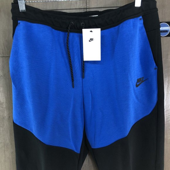 Nike Sportswear Men's Tech Fleece Joggers Signal Blue Black XL CU4495-017 - Picture 3 of 6